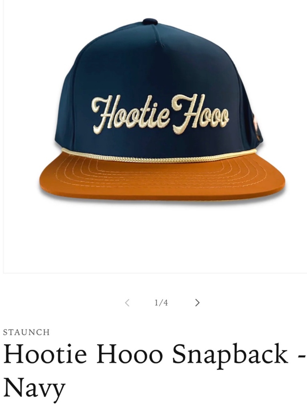 STAUNCH Hootie Hooo Snapback - Navy